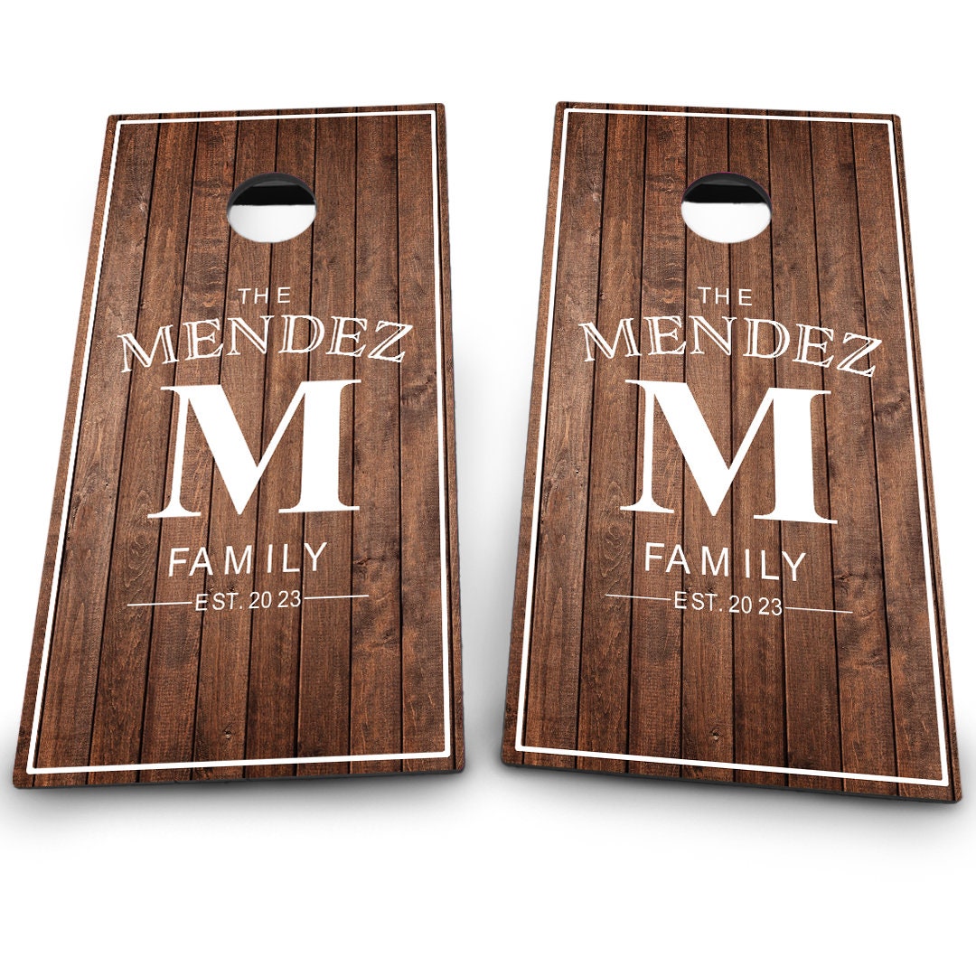 Monogram on Wood Planks