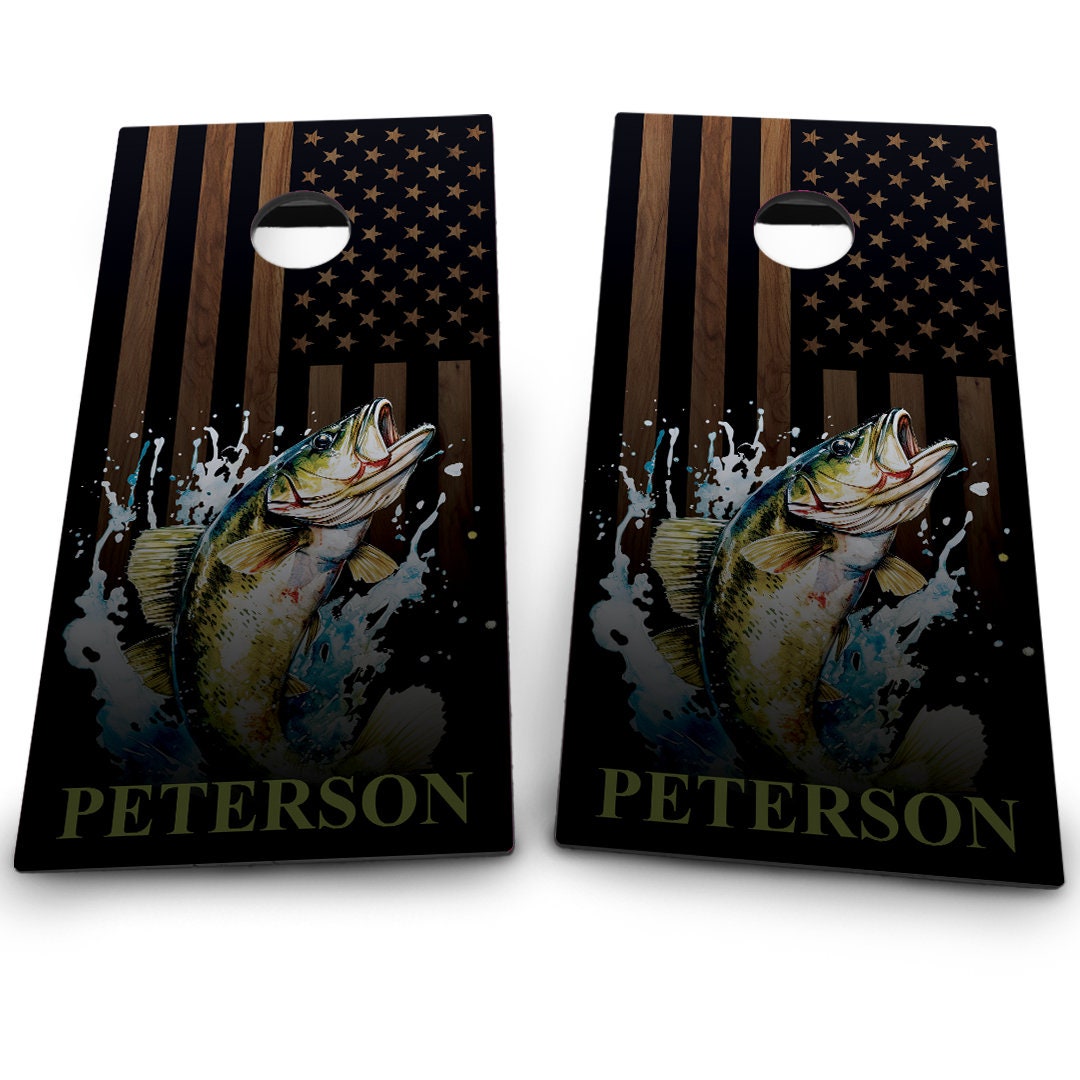 Rustic Bass & American Flag