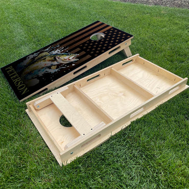 Rustic Bass & American Flag