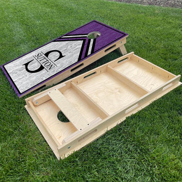 2 Tone Custom Wood & Color Triangle Monogram | 2 Designs