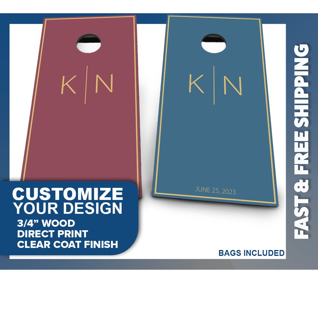 Couples Initials | Blue & Pink | 2 Designs