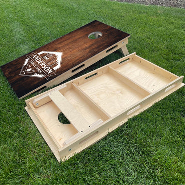 Family Cabin on Dark Wood & Last Name