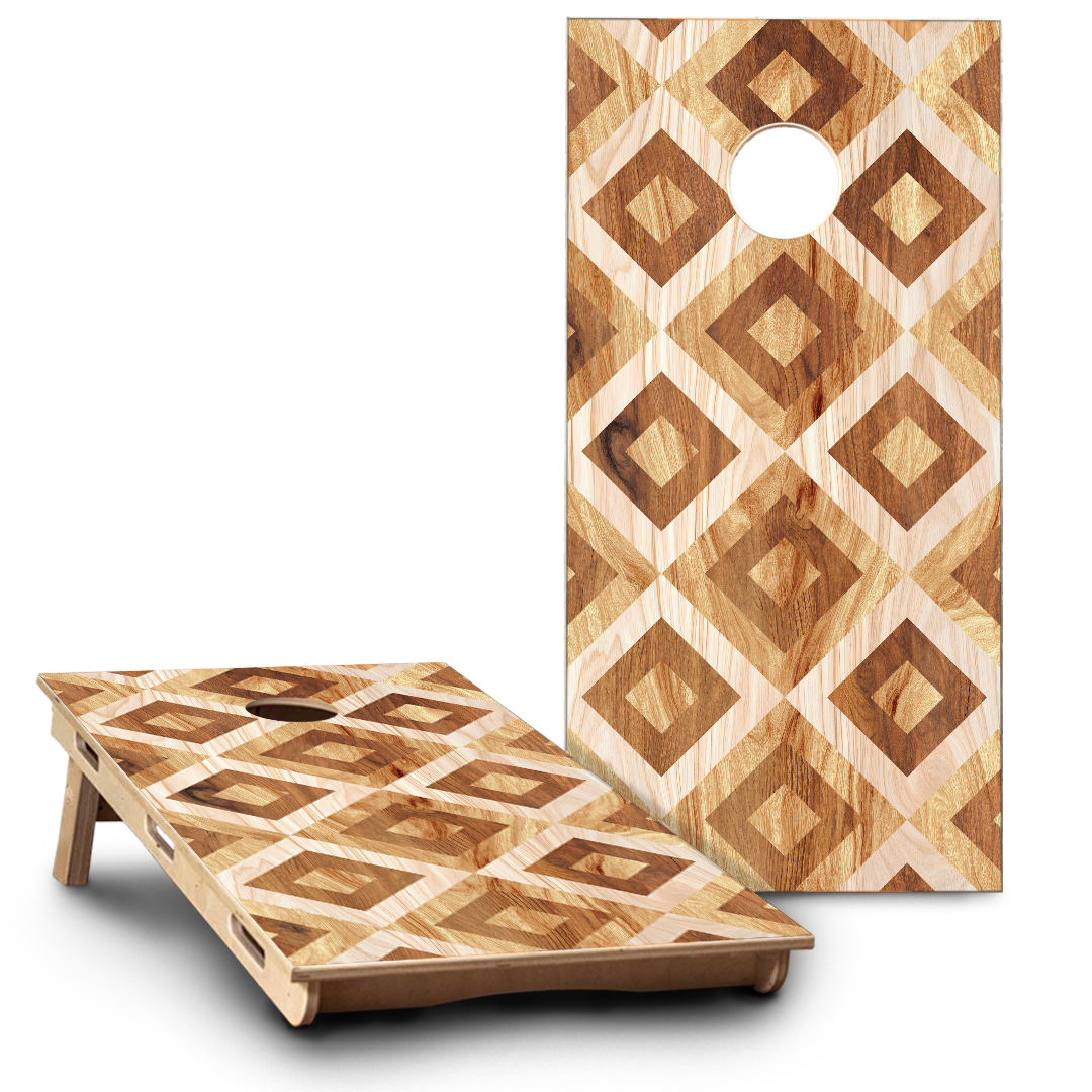 Light Wood Grain Checkered Pattern