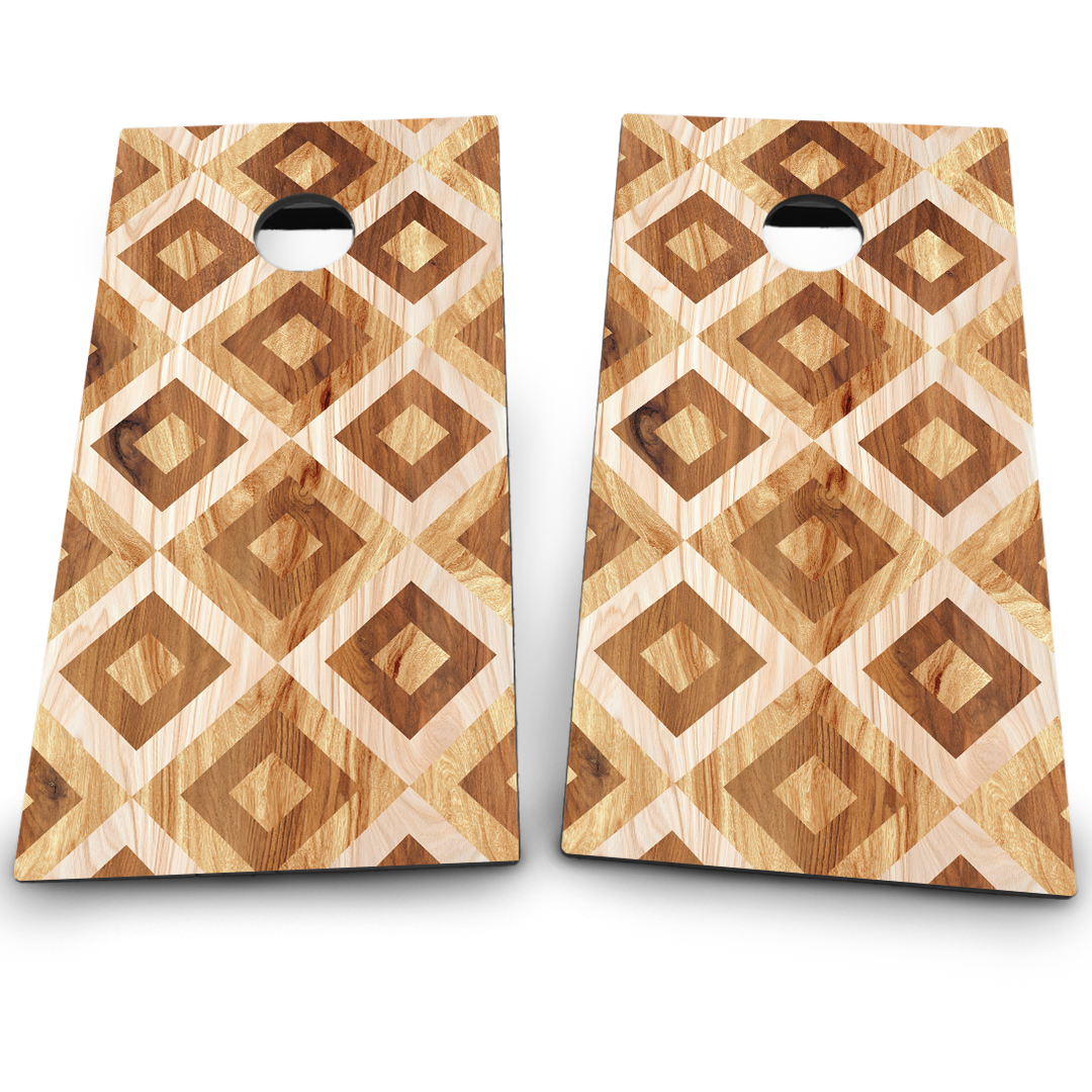 Light Wood Grain Checkered Pattern