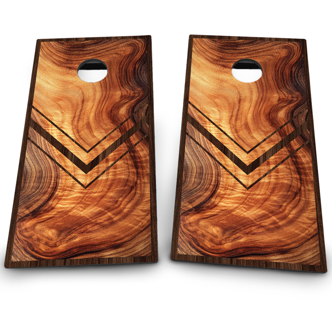 3 Arrows Down on Wood Grain