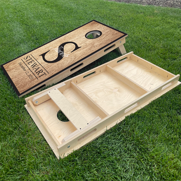 Wedding 2 First Names on Woodgrain