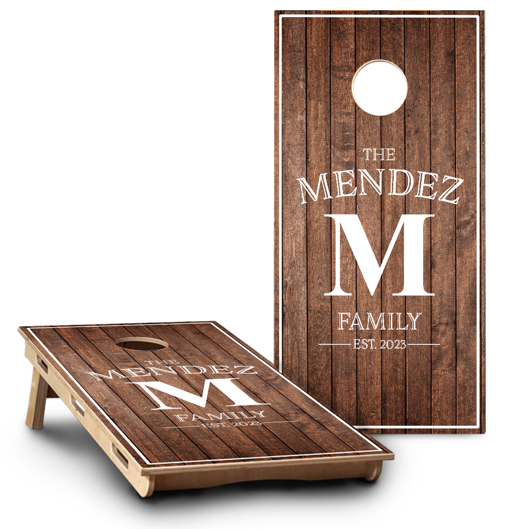 Monogram on Wood Planks