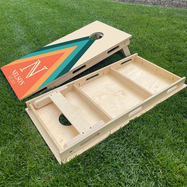 Retro Triangle Stripes & Last Name