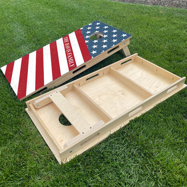 Grunge American Flag & Last Name