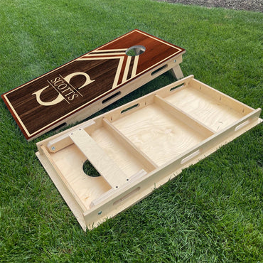 2 Tone Wood Triangle Monogram | 2 Designs