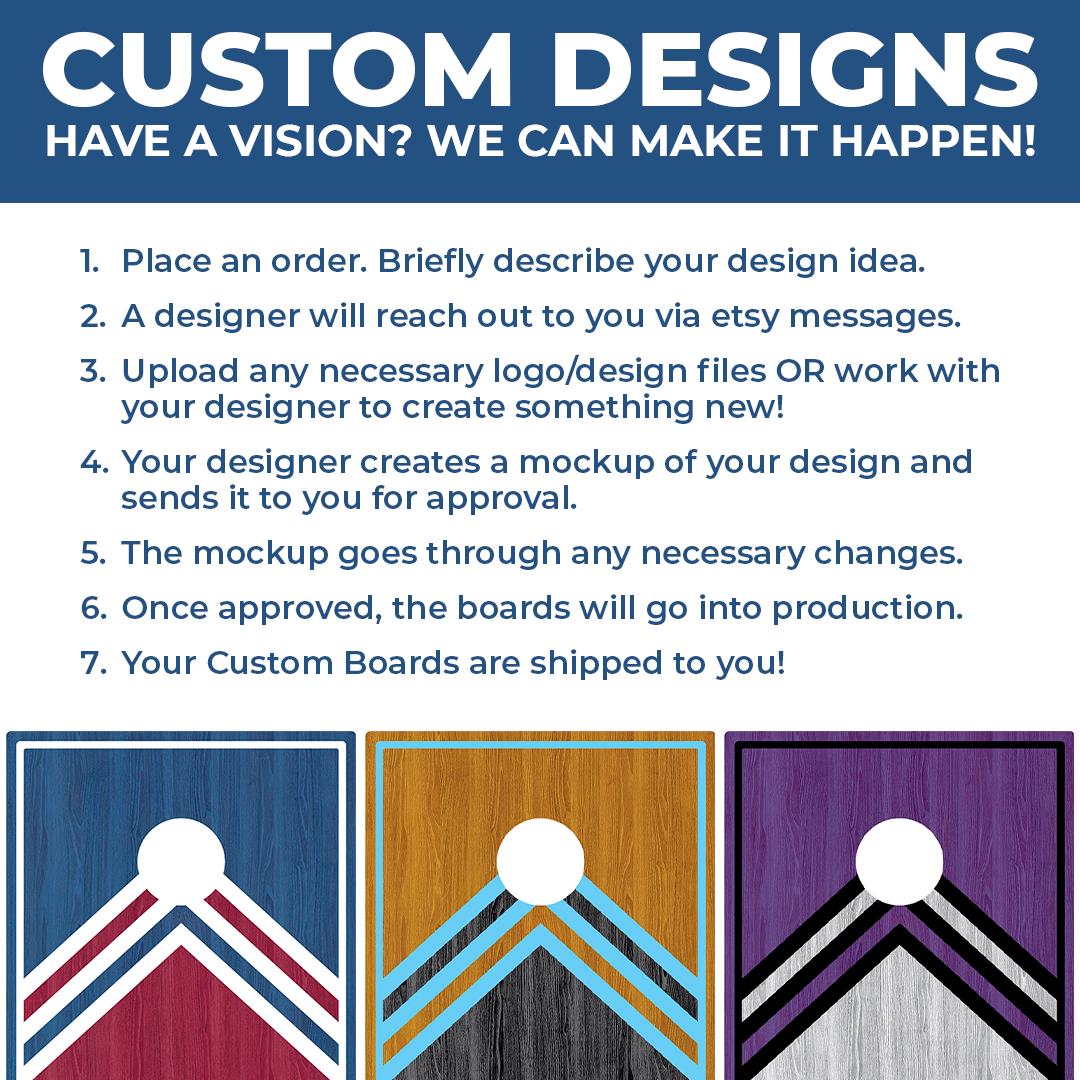 Wood American Flag with Red & Blue Tones Monogram