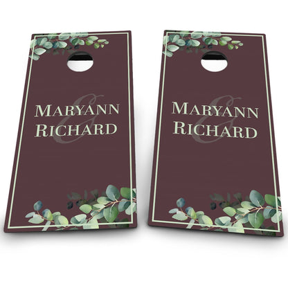 Couples Names with Leaves | Pink