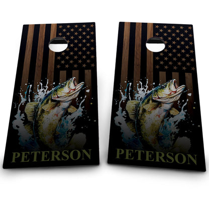 Rustic Bass & American Flag
