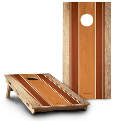 Custom Wood Grain Cornhole Board Set