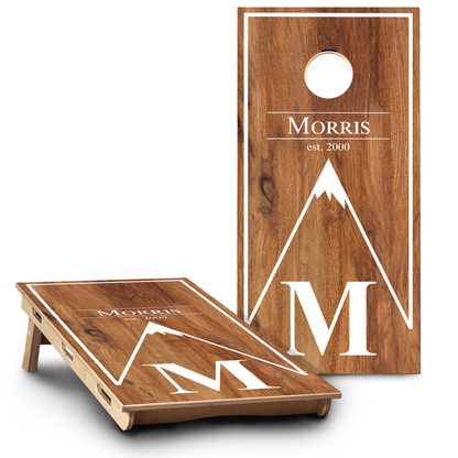 Wood Mountain Peak & Monogram | White