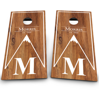 Wood Mountain Peak & Monogram | White